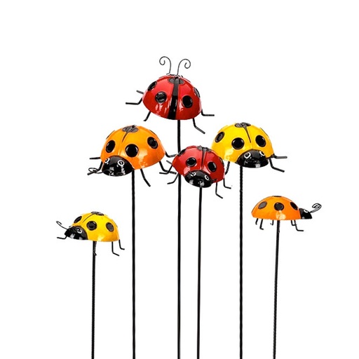 [18342] Stake Ladybug Asst S/M