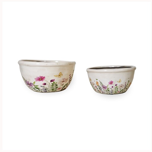 [27061] Pot Wildflower Shallow S/2